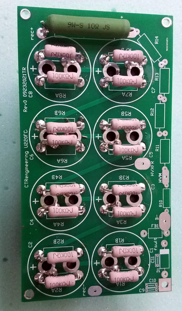 Heathkit, Drake, and other amplifier filter capacitor board 