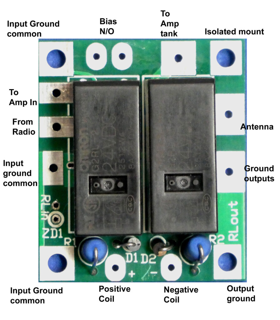 Connection into and out of the relay board
